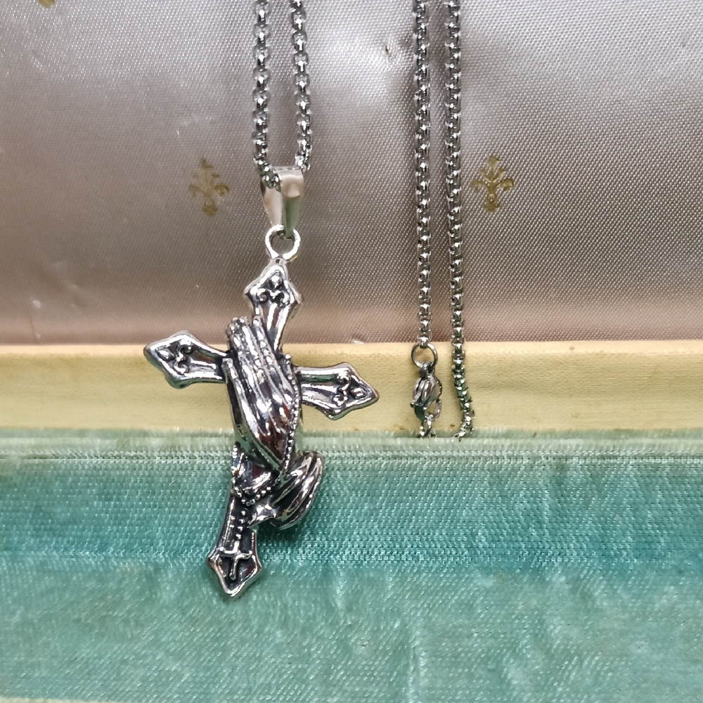 Silver Cross Pendant Necklace